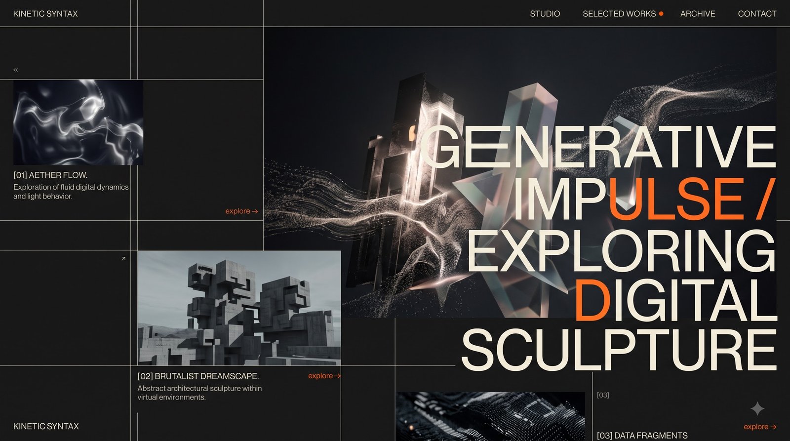 Creative Portfolio — fictional website design concept