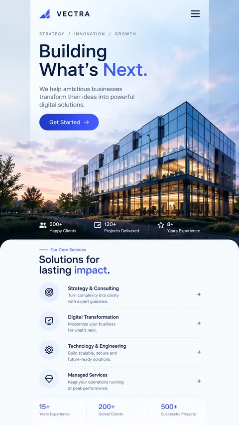 Business Website example