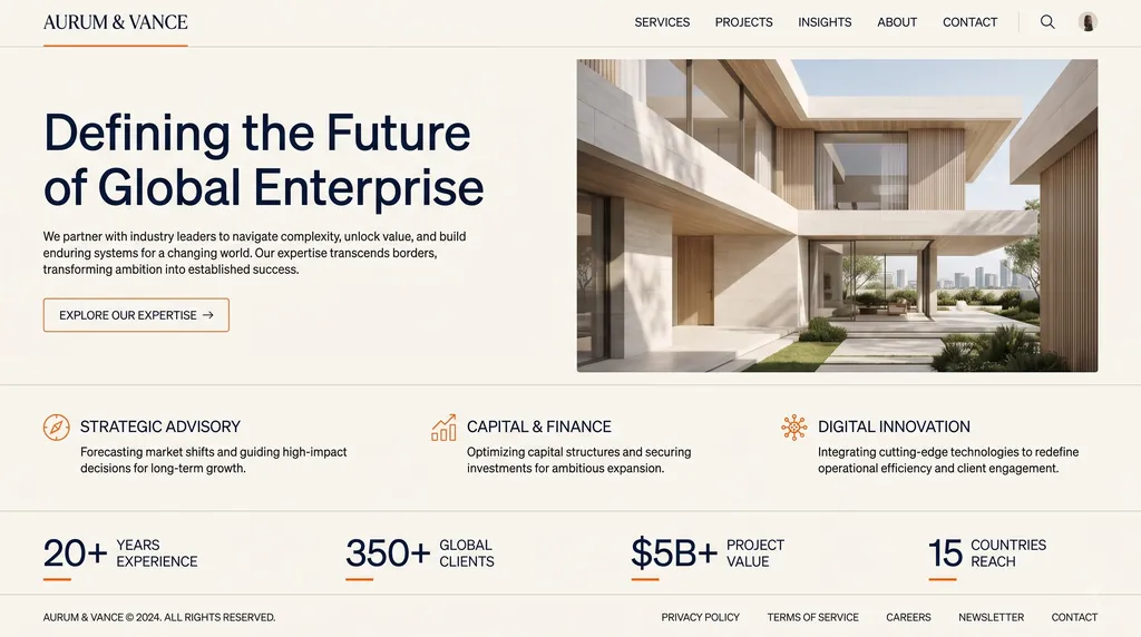 Business Website example